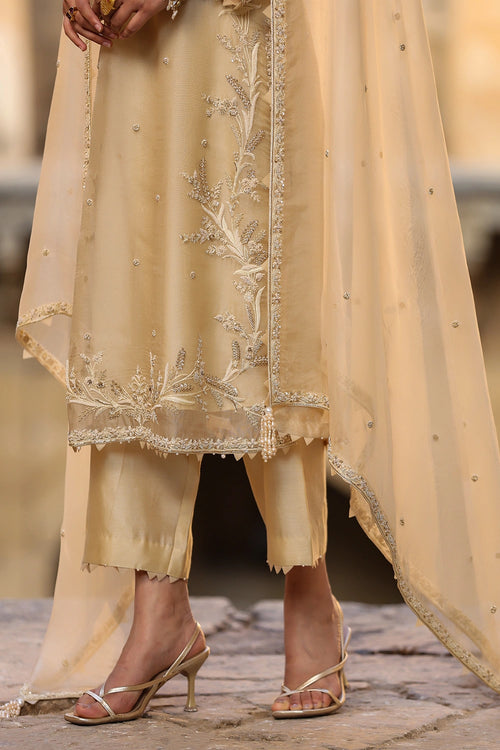 Vaayu Beige Phool Patti Kurta Set
