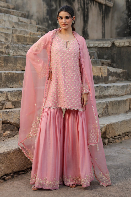 Vaayu Pink Buti Sharara Set