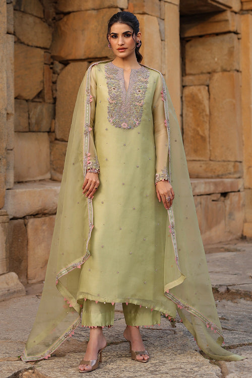 Vaayu Green Heavy Neck Kurta Set