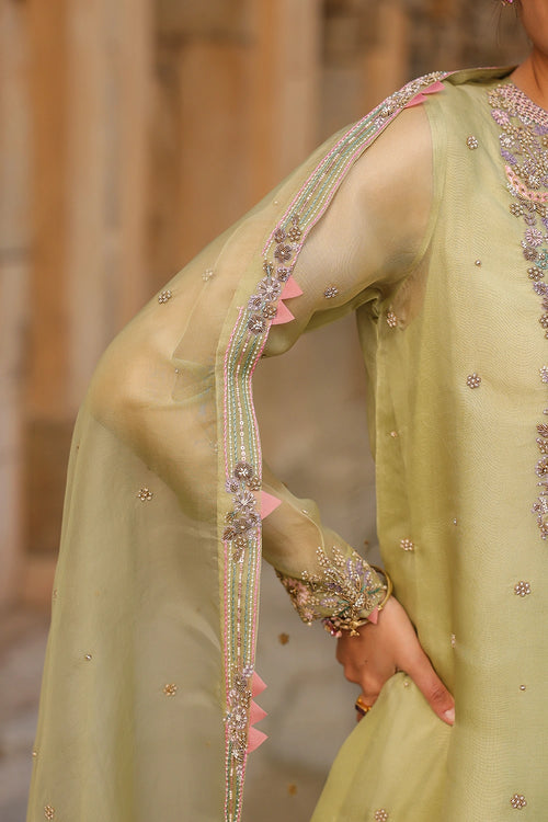 Vaayu Green Heavy Neck Kurta Set
