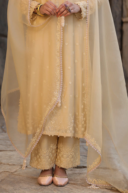 Vaayu Beige Light Buti Kurta Set