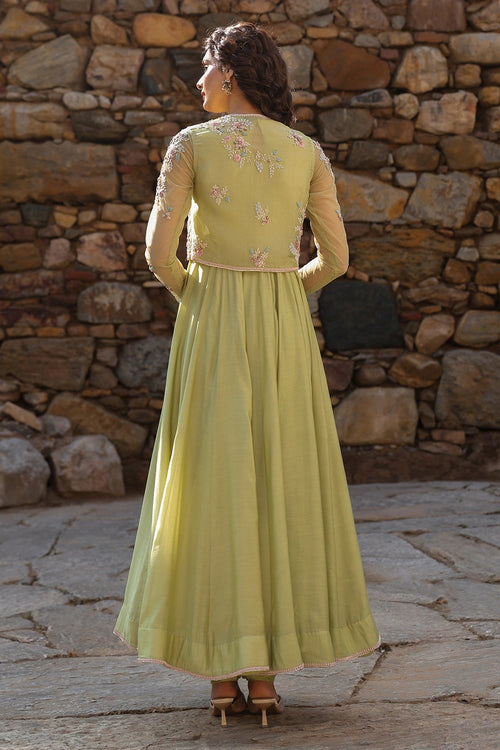 Vaayu Green Koti Anarkali Set
