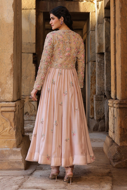 Vaayu Light Pink Heavy Koti Anarkali Set