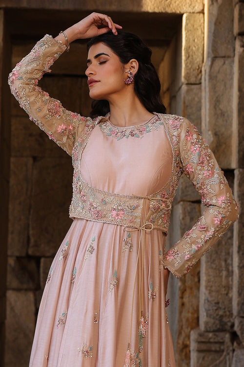 Vaayu Light Pink Heavy Koti Anarkali Set