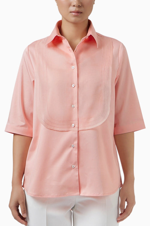 Organza Bib Peach Shirt
