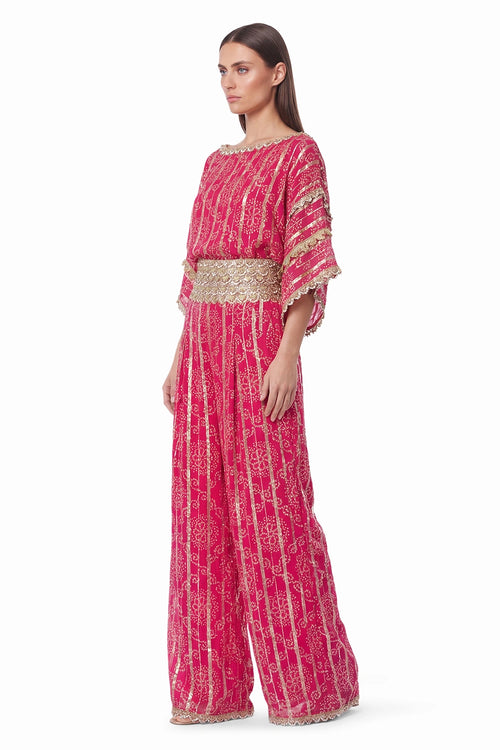 Astra Bandhini Crop Top & Sharara Set