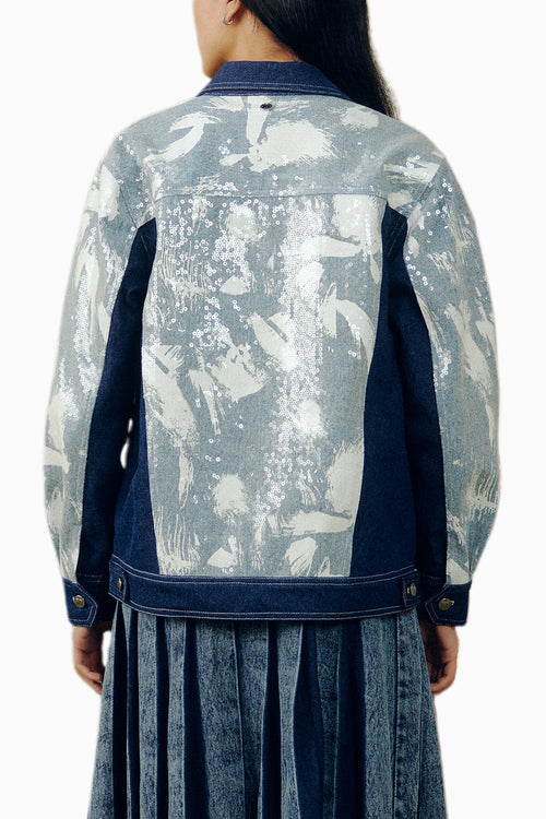 Mix & Match Denim Sequins Jacket