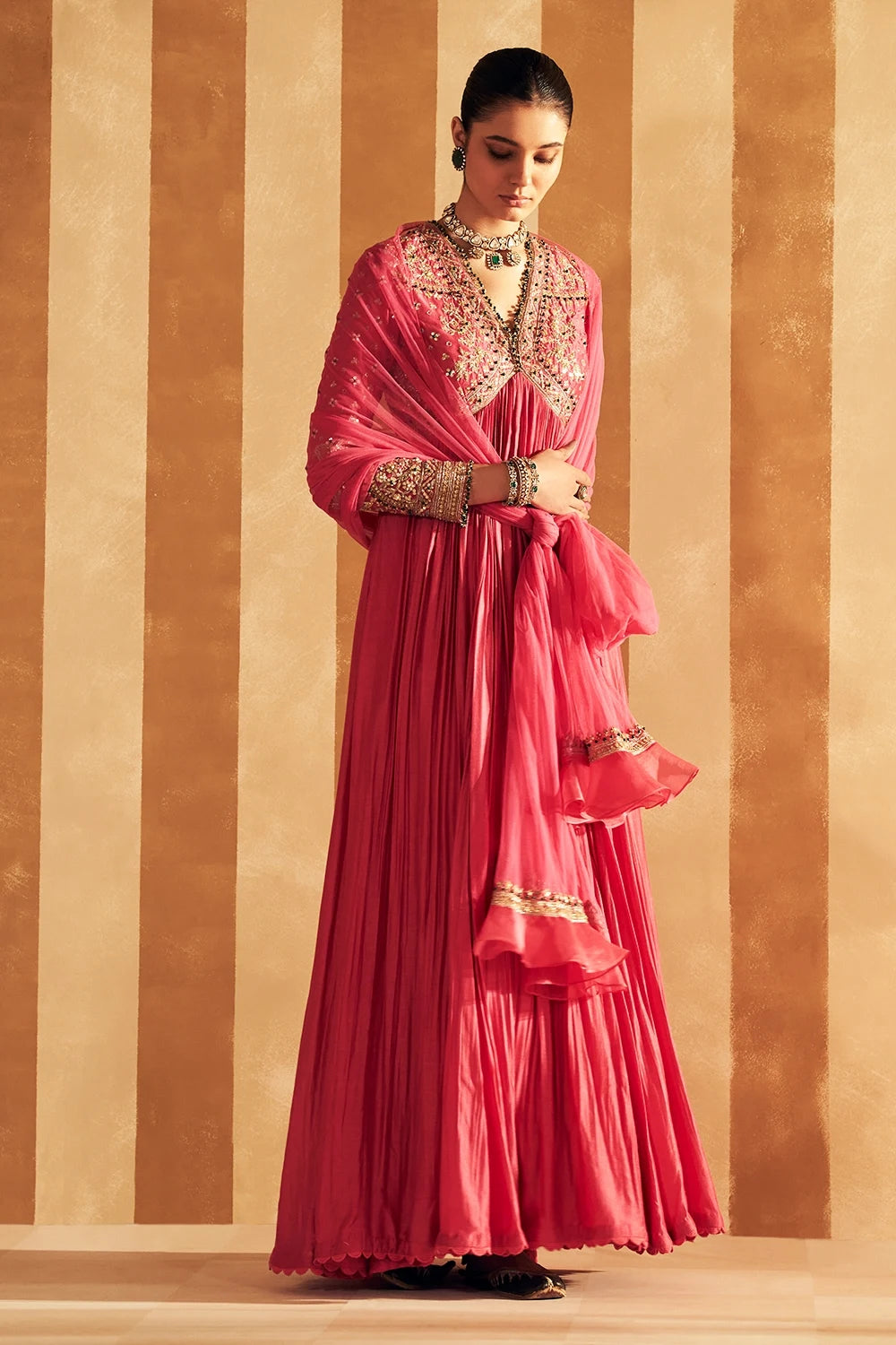 Aalam Royal Fuchsia Anarkali Set