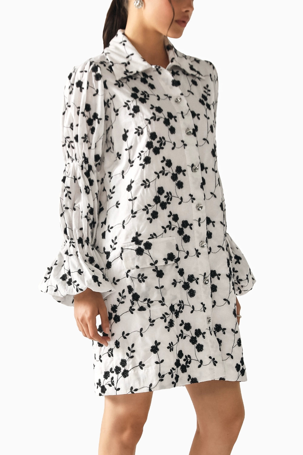 Iris White Schiffli Dress