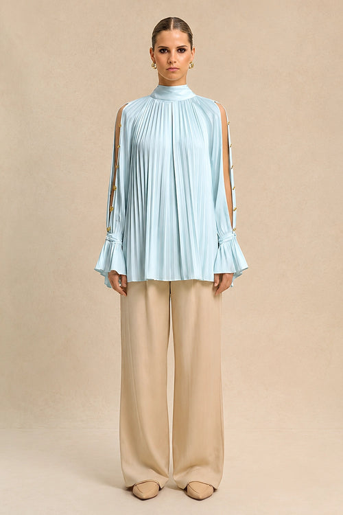 Tropical Breeze Halter Neck Blouse