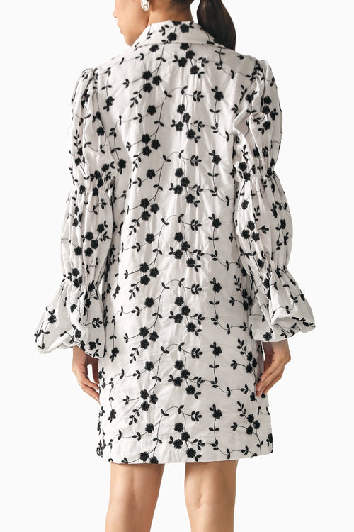 Iris White Schiffli Dress