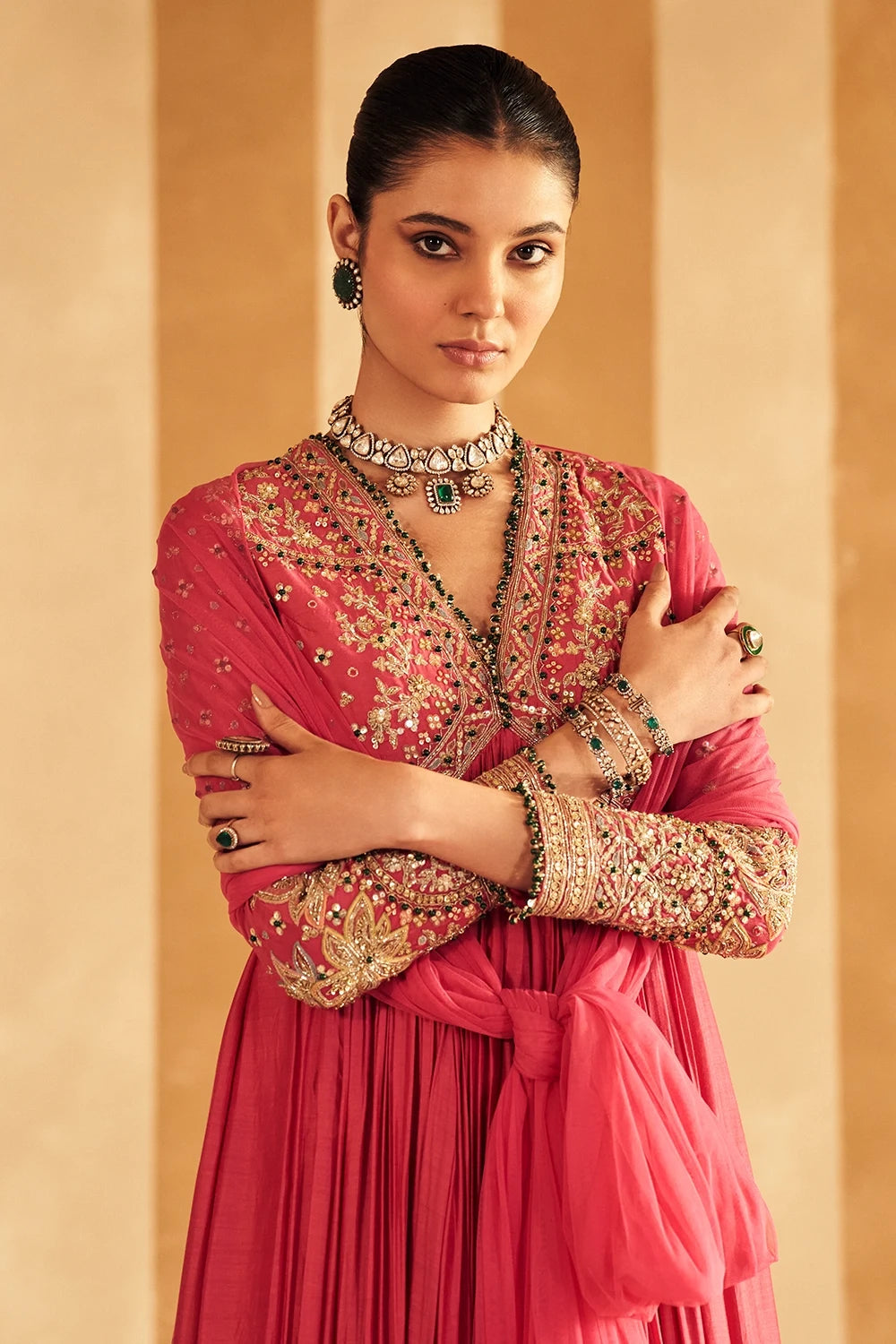 Aalam Royal Fuchsia Anarkali Set