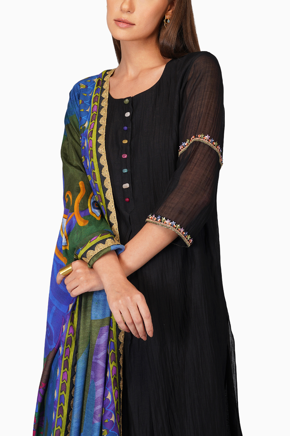 Egyptian Print Dupatta And Kurta Set