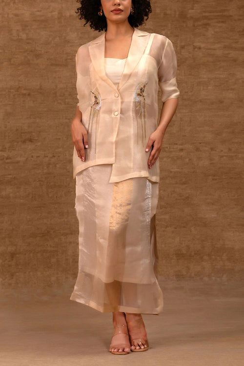 Tinka Ivory Jacket Skirt Set