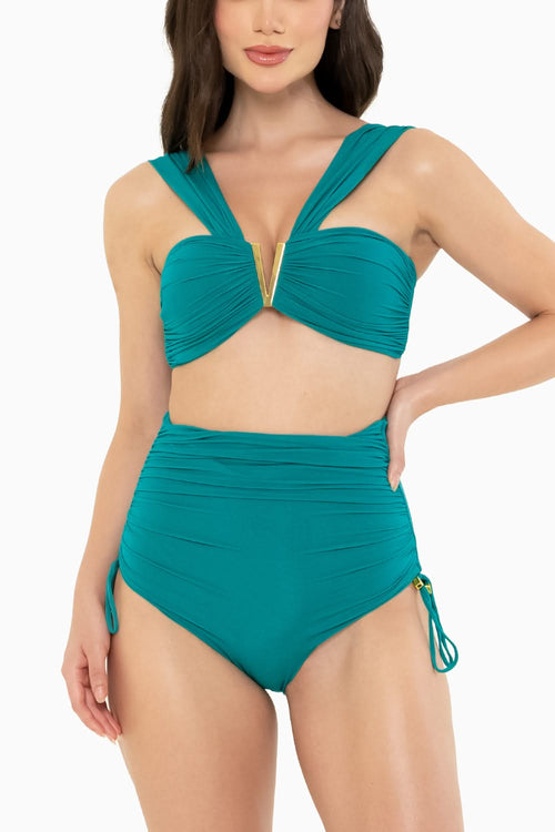 Crescent Odyssey Turquoise Blue Bikini Set