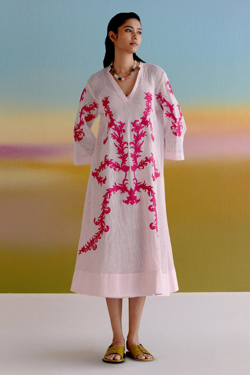 Orchid Veil Midi Dress