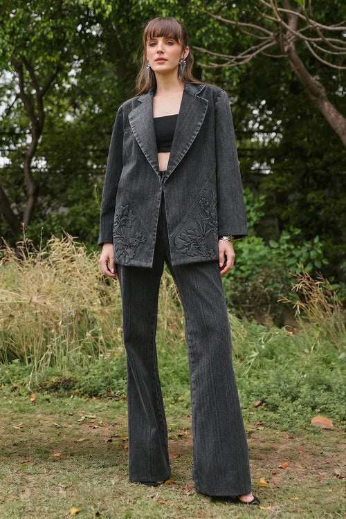 Joanne Blazer with Bootcut Pants