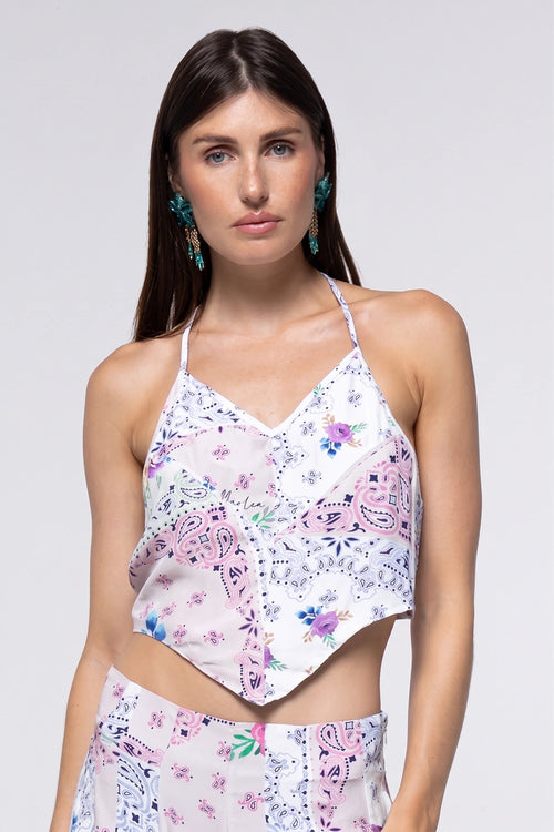 Top Kendall Paisley Floral Patch