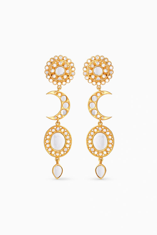 Kiran Danglers with Mirror Polki