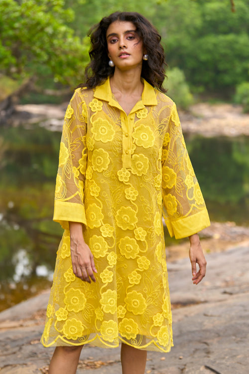 Yellow Lace Dress