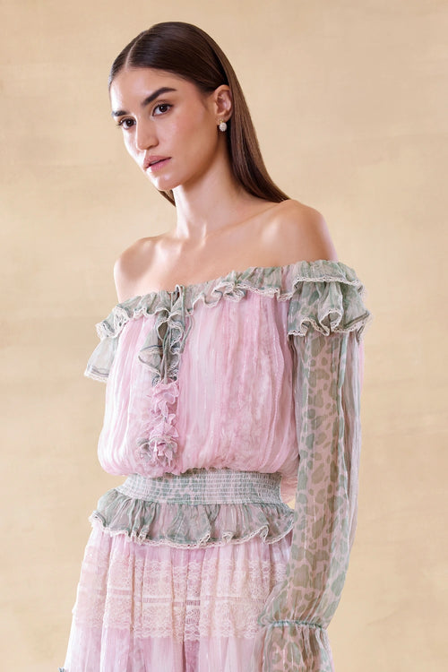 Azure Bloom Short Dress