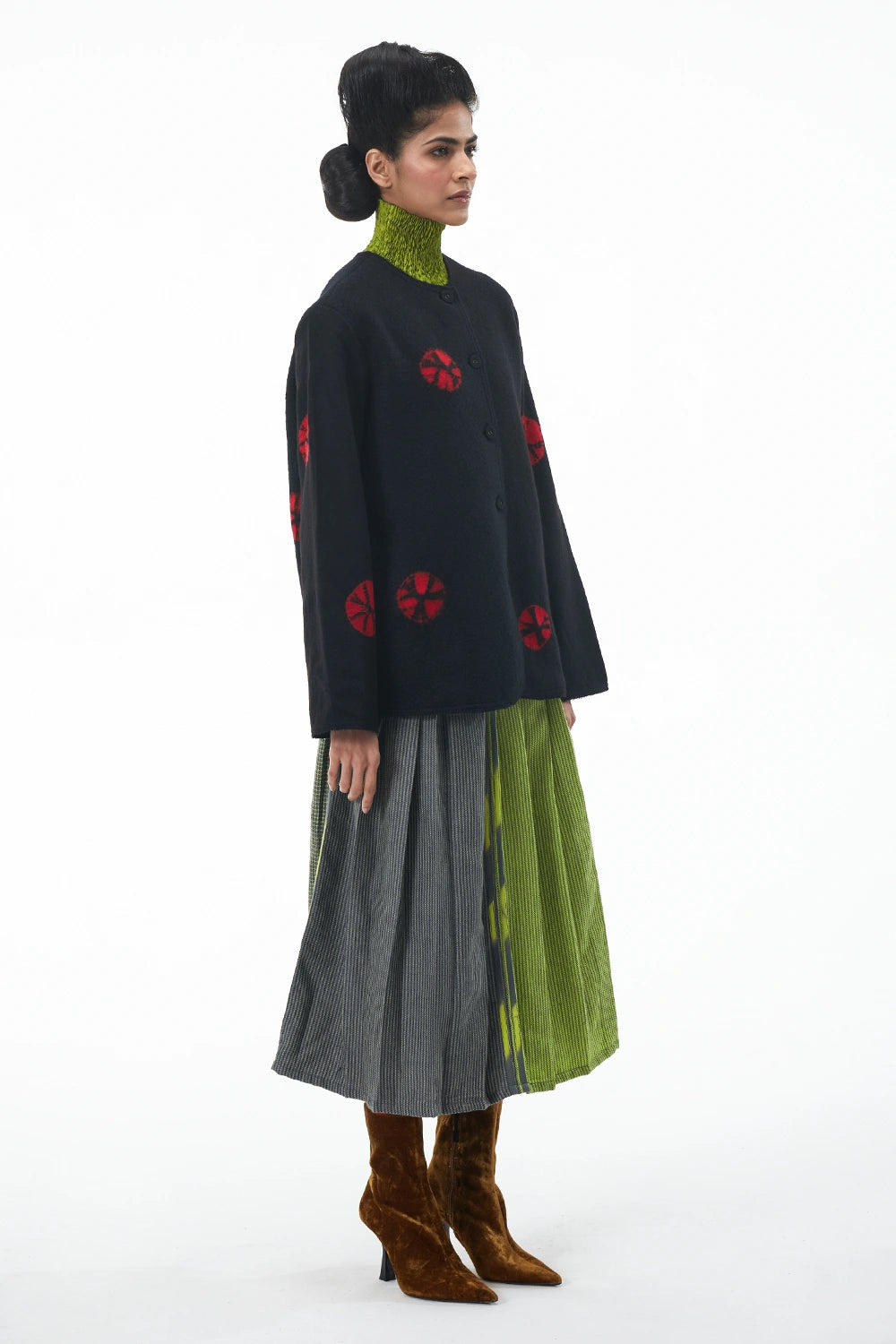 Grey Lime Shepherd's Skirt