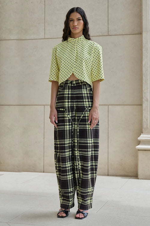 Yellow Black Aria Co-ord Set