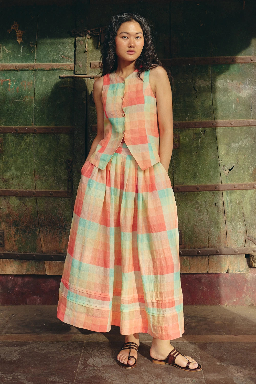Azul Checkered Co-ord Set