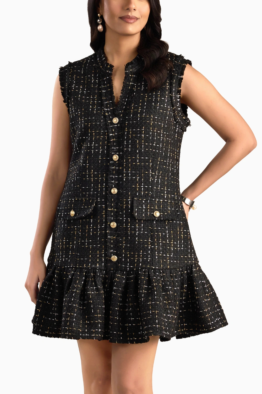 Glider Tweed Mini Dress