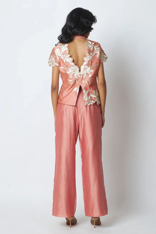 Kumud Window Wrap Vest And Pant Set
