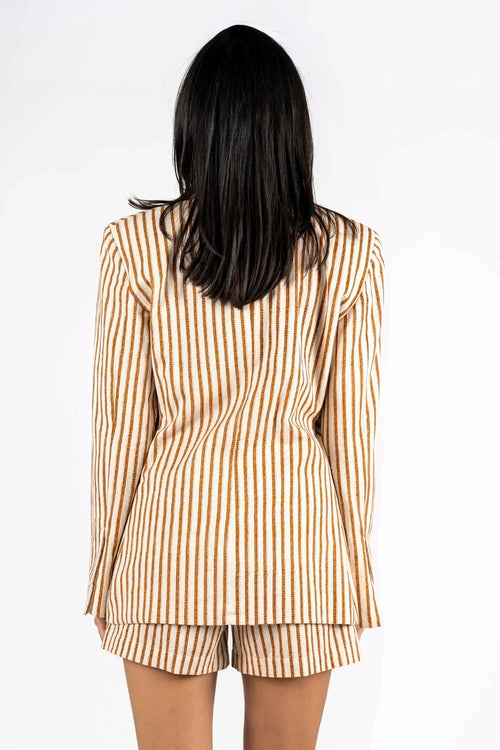 Brown Stripes Blazer