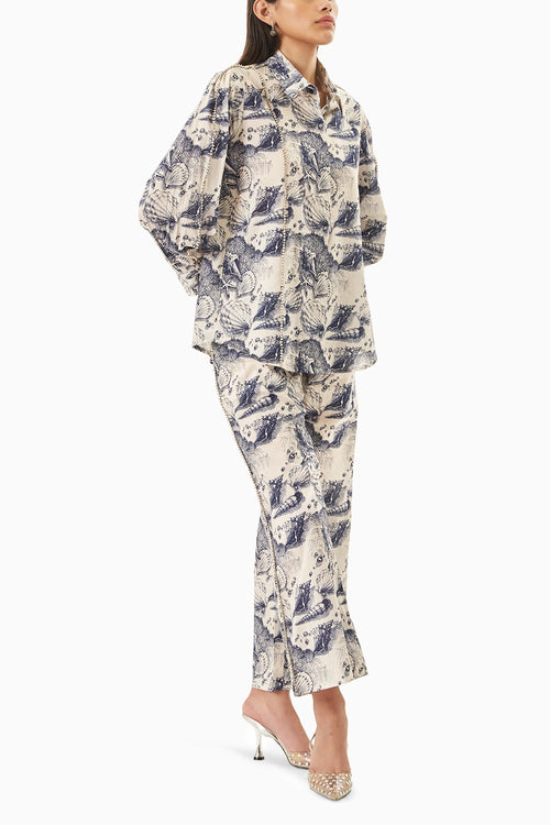 Marine Mood Embellished Co-ord Set