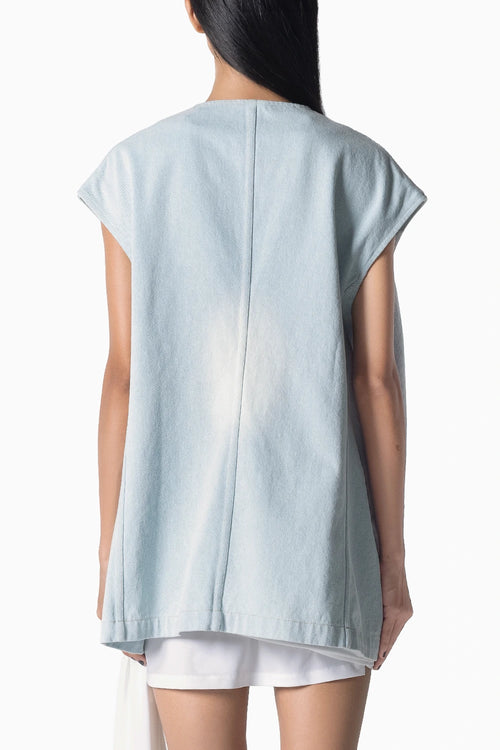Blue Demim Waistcoat