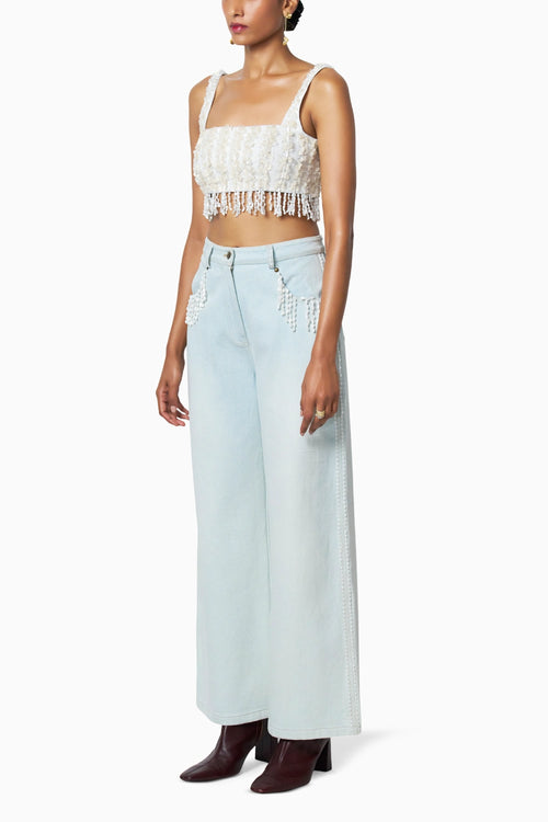 Coco Blouse With Aria Blue Jeans