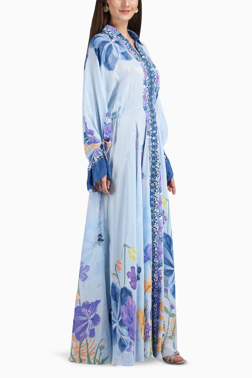 Petals Below Placement Printed Dress