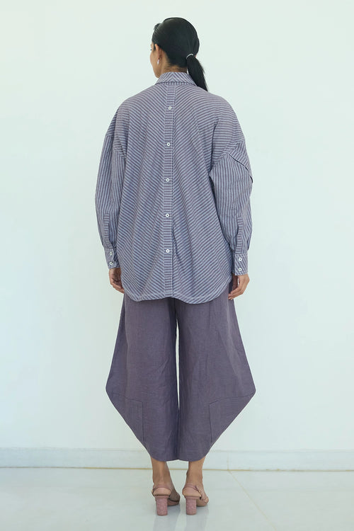 Kelly Bias Back Button Shirt With Lia Elasticated Cross Fall Pants