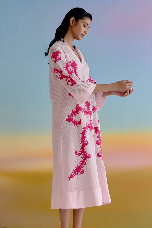 Orchid Veil Midi Dress