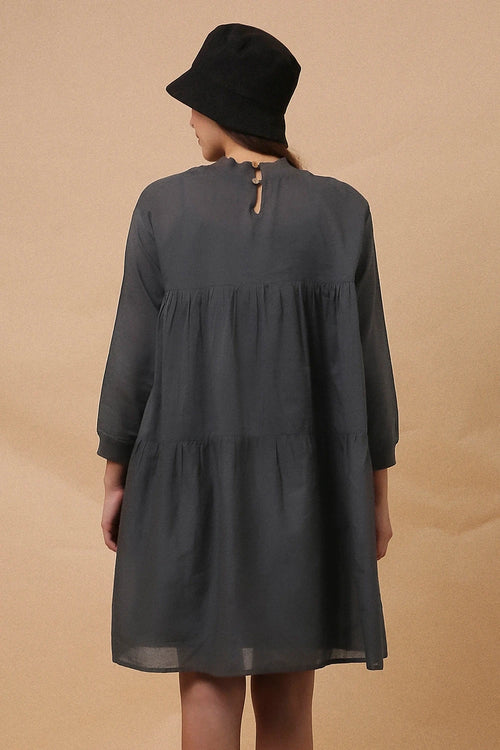 Ash Gray Mul Rib Vena Dress