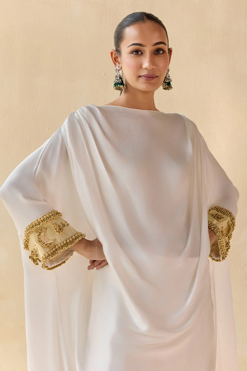 Noor Shwet Draped Set