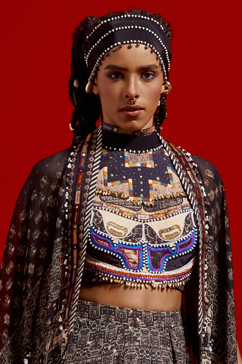 Ritu Kaftaan Midi Jacket Set