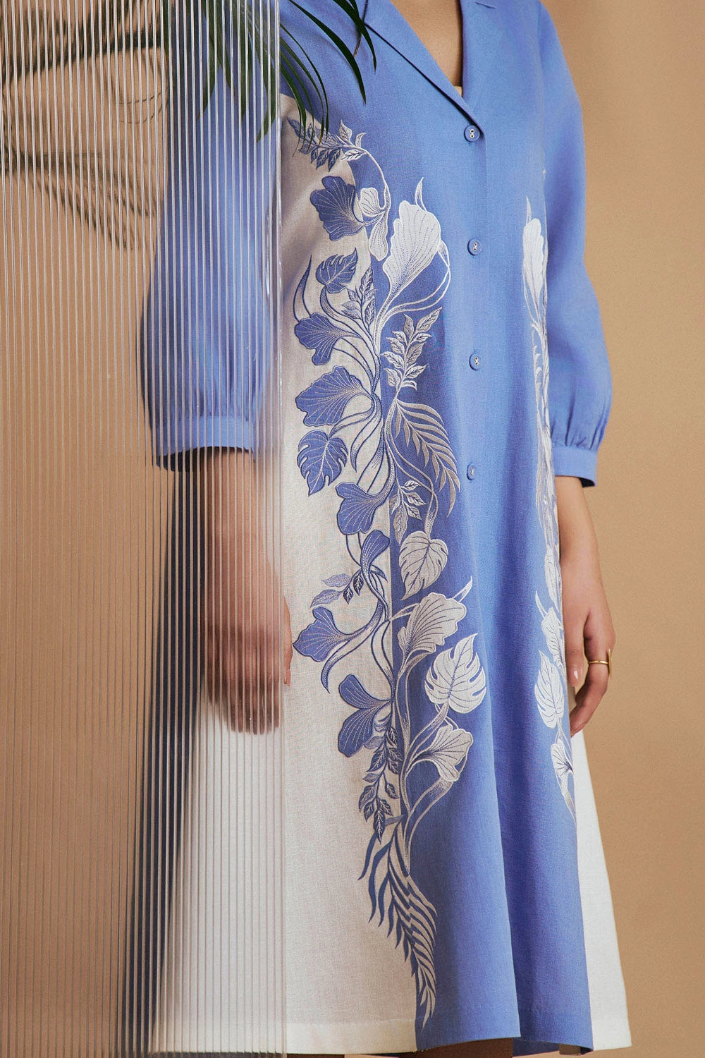 Blue Petal Safari A-Line Dress