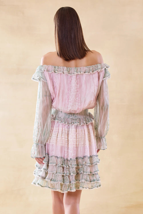 Azure Bloom Short Dress