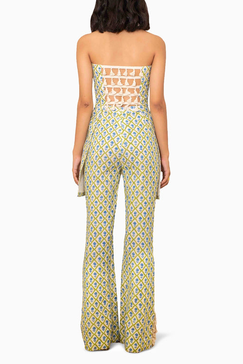 Casa Handblock Tube Top With Pants