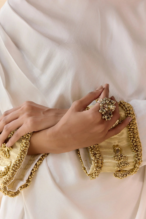 Noor Shwet Draped Set