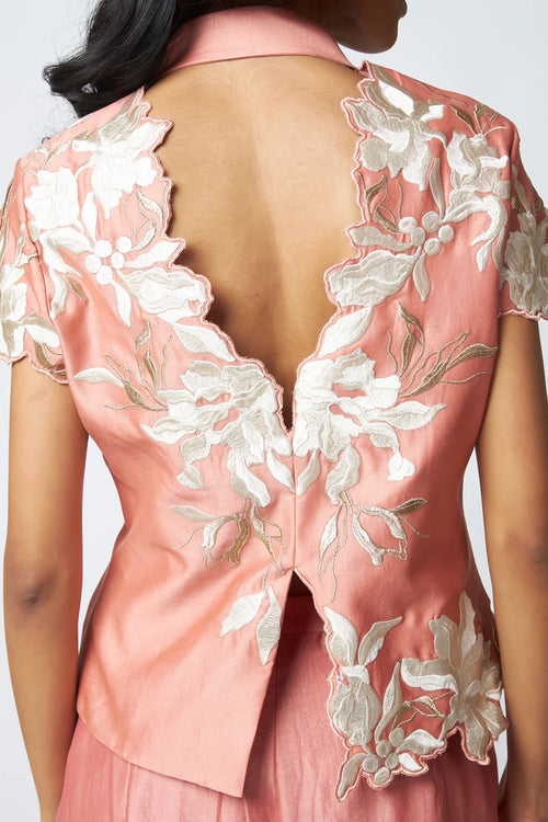 Kumud Window Wrap Vest And Pant Set