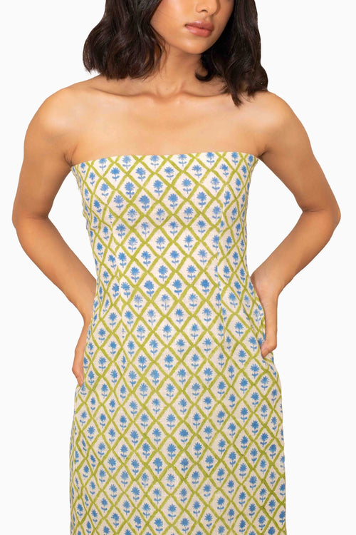 Casa Handblock Tube Top With Pants