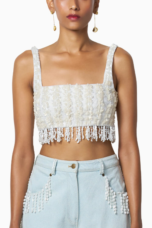 Coco Blouse With Aria Blue Jeans
