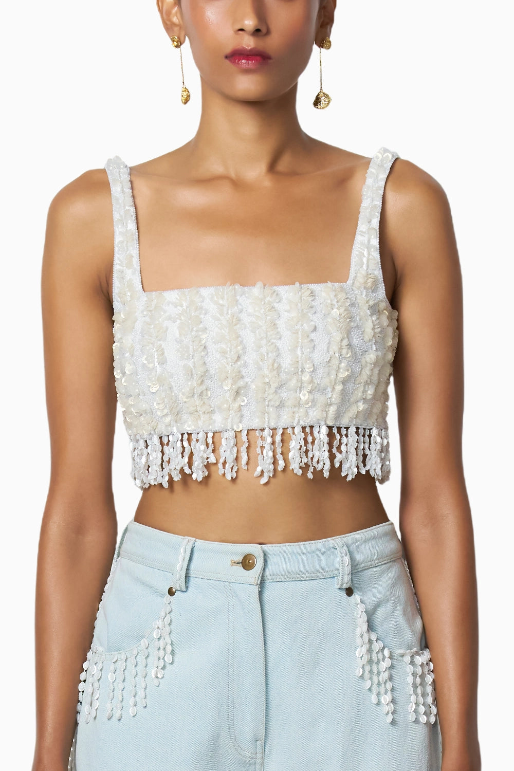 Coco Blouse With Aria Blue Jeans
