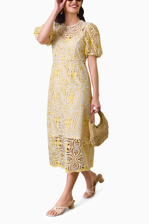 Sunshine Lace Midi Dress