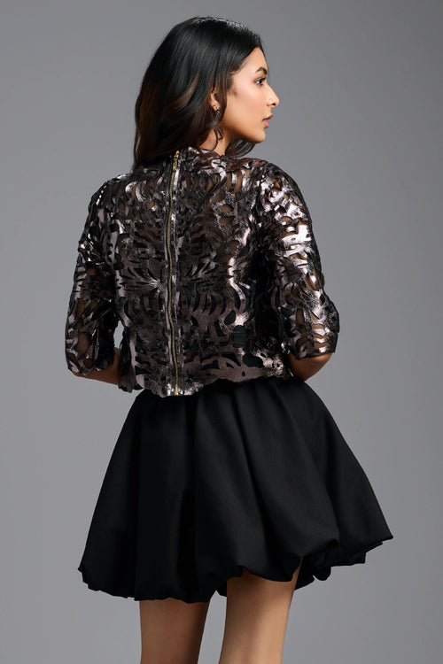 Metallic Laser-Cut Bubble Co-ord Set